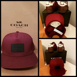 Coach Leather Strap back baseball cap